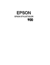 Epson STYLUS900 - Stylus Color 900 Inkjet Printer User Manual