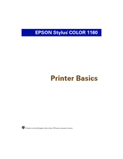 Epson Stylus COLOR 1160 Printer Basics Manual