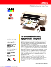 Epson 1520 - Stylus Color Inkjet Printer Specifications