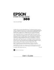 Epson Stylus Color 300 User Manual