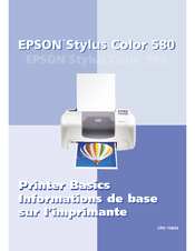 Epson STYLUS COLOR 580 Printer Basics Manual