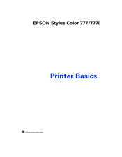 Epson STYLUS COLOR 777i Printer Basics Manual