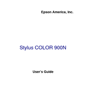 Epson 900N User Manual