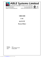 ABLE Systems Ap1310-DC User Manual