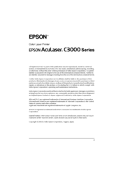 Epson AcuLaser C3000 Series User Manual