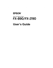 Epson 890N - FX B/W Dot-matrix Printer User Manual