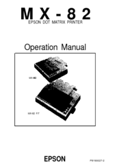 Epson MX-82 F/T Operation Manual