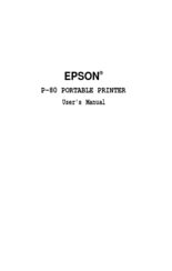 Epson P-80 User Manual