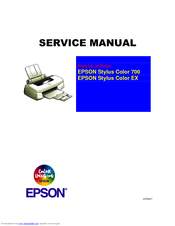 Epson STYLUS COLOR 700 Service Manual