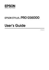 Epson Stylus Pro GS6000 User Manual