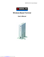 Bosslan Windows-Based Terminal BOSSTX2 CE 5.0 User Manual