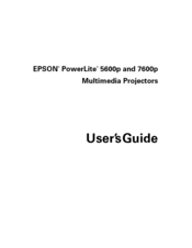 Epson PowerLite 7600p User Manual