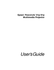 Epson PowerLite 61p User Manual