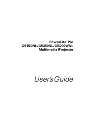 Epson PowerLite Pro G5150NL User Manual
