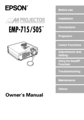 Epson EMP-505 / 715 Owner's Manual