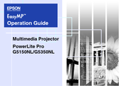 Epson PowerLite Pro G5350NL Operation Manual