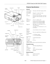 Epson EPL7250 - PowerLite 7250 Multimedia Projector Manual