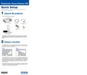 Epson PowerLite 700 Quick Setup Manual