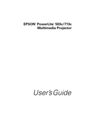 Epson PowerLite 503c User Manual