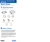 Epson PowerLite 78 Quick Setup Manual