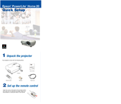 Epson V11H180020-N - PowerLite Home 20 Quick Setup Manual