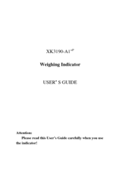 Epson Weighing Indicator XK3190-A1+P User Manual