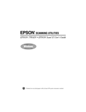 Epson ActionScanner II User Manual