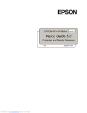 Epson Vision Guide 5.0 Reference Manual