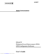 Ericsson GE EDACS LBI-39077 User Manual