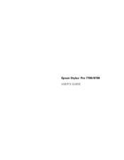 Epson Stylus Pro 7700 Series User Manual