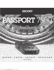 Escort Passport 7500S TurboCharged Owner's Manual