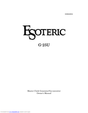 Esoteric G-25U Manuals | ManualsLib