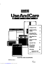 Estate Clothes Dryer Use And Care Manual