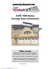 FAAC Estate Swing E-SC 1600 Instruction Manual
