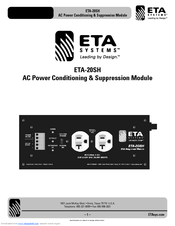 ETA Systems ETA-20SH Manual
