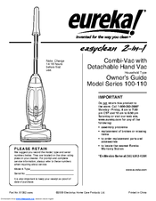 Eureka 100 Series Owner's Manual