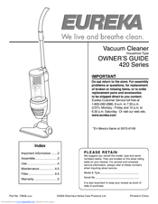 Eureka 420 Series Owner's Manual