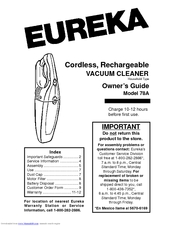 Eureka 78A Owner's Manual