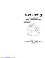 Euro-Pro PROFESSIONAL COOL TOUCH DEEP FRYER F2015 Owner's Manual