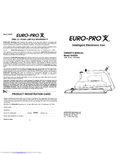 Euro-Pro GI495H Owner's Manual