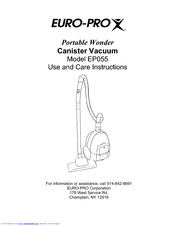 Euro-Pro Portable Wonder 
EP055 Use And Care Instructions Manual
