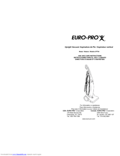 Euro-Pro EP704 Use And Care Instructions Manual