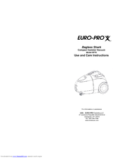 Euro-Pro Shark EP76 Use And Care Instructions Manual