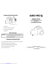Euro-Pro Shark EP76 Changing Filters Manual