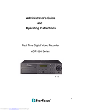 EverFocus eDR1680 Series Operating Instructions Manual