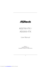 ASROCK AD2700-ITX User Manual