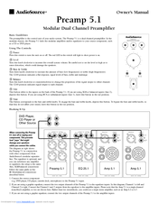 Audiosource Preamp 5.1 Owner's Manual