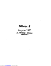 Albrecht Empire 2000 Manual