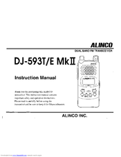 Alinco DJ-593T MK II Instruction Manual