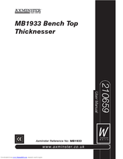 Axminster MB1933 User Manual